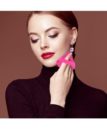 Triangle Makeup Puff - Velour Cosmetic Sponges for Contouring & Loose Powder | Black & Hot Pink - Buy Online on GoSupps.com