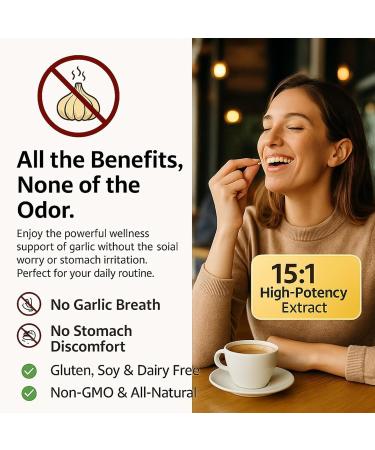 Elare Aged Garlic Extract Capsules 7500mg Odorless - 600 Count Garlic Supplement 2-Year Matured - for Heart & Immune Support Non-GMO Gluten-Free Vegetarian 1 - Buy Online on GoSupps.com