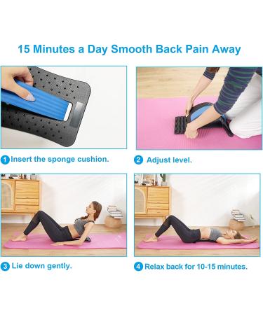 Adjustable Back Stretcher & Lumbar Support - 4 Levels for Pain Relief | Back Cracker Device for Scoliosis & Sciatica - Buy Online on GoSupps.com