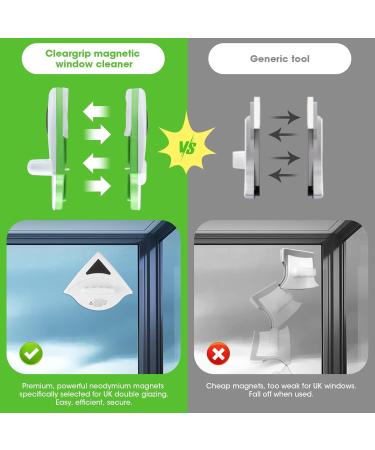 Magnetic Window Cleaner Double Side Window Cleaning Tool Magnetic Glass Cleaner for 20-30MM Double Layer Windows Anti Drop Scratch Free for High House Office Glass Windows - Buy Online on GoSupps.com