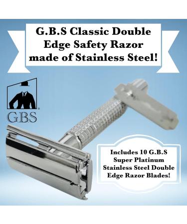 Buy G.B.S Shaving Gift Set - DE Butterfly Safety Razor Brush Pre-Shave Oil Cream & Aftershave Balm - Perfect for Smooth Shaving Globally - Buy Online on GoSupps.com