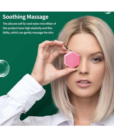 Silicone Face Scrubber Ultra Soft Touch Silicone Facial Cleansing Brush Face Scrubber Exfoliator With Handle Facial Cleasing Brush For Friends Relatives Women Girls Pink - Buy Online on GoSupps.com