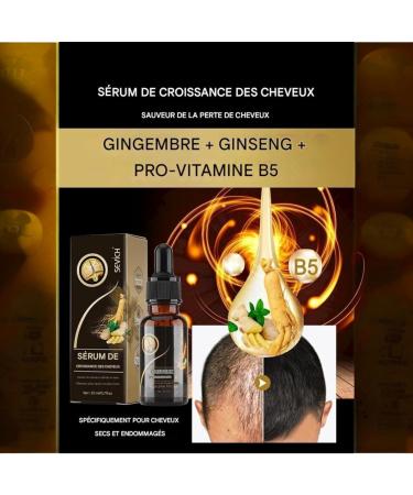 Kit S rum Croissance Cheveux au Gingembre + Derma Roller | S rum Pousse Rapide & Anti-Chute | Huile Germinale Naturelle | Soin Capillaire Homme & Femme - Buy Online on GoSupps.com