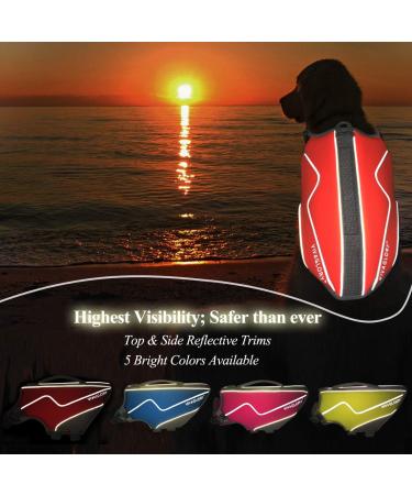 Vivaglory Sporty Durable Pet Security Vest for Dogs - Comfortable Neoprene Rescue Vests with Velcro Fastener Orange - Small (Chest 46-56cm) - Buy Online on GoSupps.com