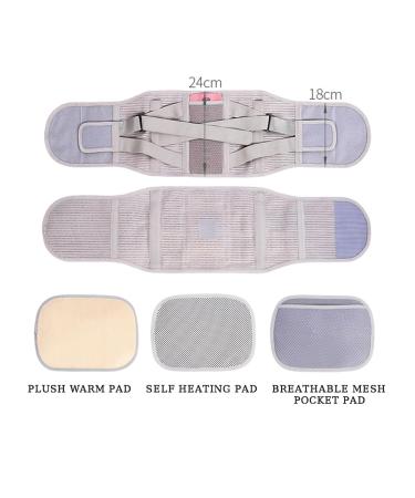 Decompression Lumbar Support Belt - Lower Back Brace with Self-Heating Pads for Men & Women - Spinal Pain Relief & Posture Correction | Size M/Medium - Gray - Buy Online on GoSupps.com