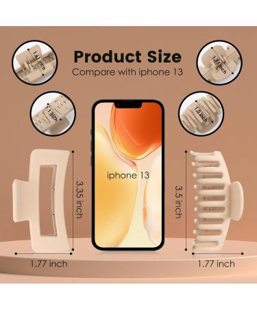 Zou.rena Hair Claw Clips for Women & Girls - 8-Piece Set Perfect for Short Thin & Long Thick Hair 3.35-3.5 Inches Strong Hold Neutral Colors - Buy Online on GoSupps.com