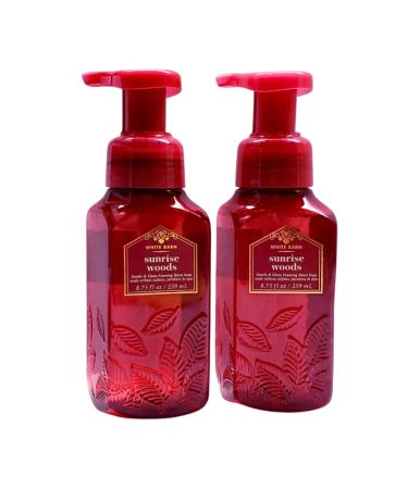 Bath & Body Works Gentle Foaming Hand Soap 17.5oz Each Pack of 2 Bottles (Sunrise Woods)