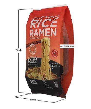 Lotus Foods Millet & Brown Rice Ramen with Miso Soup - Gluten-Free 2.8 Oz (Pack of 10) - Buy Online on GoSupps.com