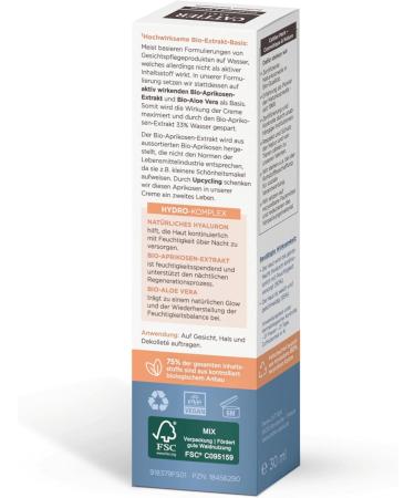  CATTIER PARIS CATTIER PARIS Moisturizing Night Cream - Certified Natural Cosmetics - With Natural Hyaluronic Acid - 30ml - Buy Online on GoSupps.com