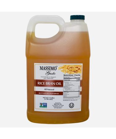 Massimo Gusto Food Service - Rice Bran Oil - 1 Gallon (128 FL OZ) 128 Fl Oz (Pack Of 1)