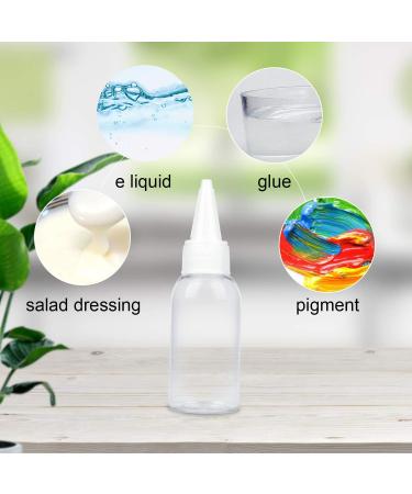 Trendbox 1oz Clear Plastic Bottles Applicator with Twist Top Cap BPA-Free - 6 Pack for Hair Oils and Liquids - Buy Online on GoSupps.com