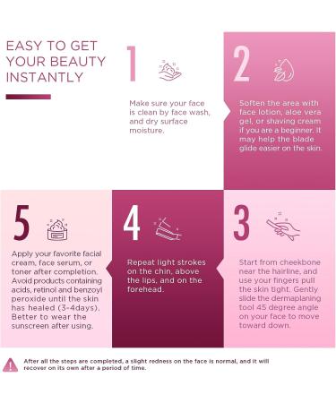 Professional Dermaplane Razor for Women - 6pcs Set for Face, Peach Fuzz, and Eyebrow Hair Removal | Gentle Skin Exfoliation Tool - Buy Online on GoSupps.com