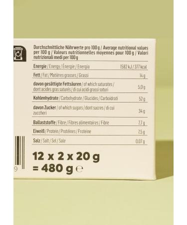 KoRo - Organic Dark Chocolate Plum Bites 12 x 2 x 20 g - Oat and cashew base - Dried plum filling - Coated in vegan dark chocolate - Buy Online on GoSupps.com
