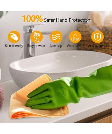 Rubber Cleaning Gloves for Washing Dishes Dishwashing Gloves for Kitchen Cleaning for Household Durable Reuseable Multicolor-m - Buy Online on GoSupps.com