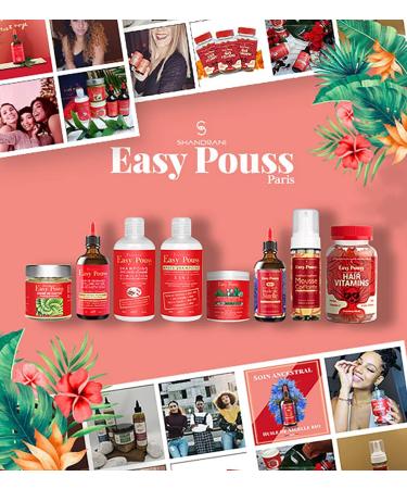 EASY POUSS | Hair Vitamins | Boosts your Hair | Strengthens and Stimulates Hair Growth | Beautifies your Skin and Nails | Made in France | Vegan | 60 Gummies - Buy Online on GoSupps.com