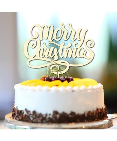 Merry Christmas Cake Topper Happy New Year Eve Cupcake Toppers Cheers to 2022 Letter Wood Gold Glitter Baby Shower Engagement Decoration Personalized Gifts for Kids Women Style-3 - Buy Online on GoSupps.com