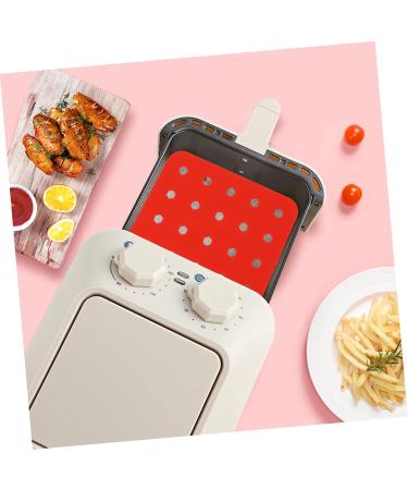 Alipis 1pc Air Fryer Pad Airfryer Air Fryer Parchment Paper Silicone Air Fryer Liner Baking Mat Food Grade 19X19X0.2cm Red - Buy Online on GoSupps.com