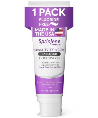 SprinJene Dentifrice naturel sans fluorure pour soulager la sensibilit des dents et des gencives haleine fra che et aide la bouche s che Dentifrice v g talien sans colorant et sans SLS 142 ml