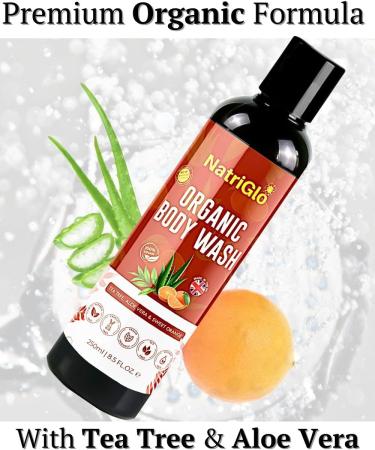 NatriGlo Organic Tea Tree Body Wash for Sensitive Skin Ringworms Itch Body Odour| Natural Body Wash for Dry Skin |Shower Gel for Women & Men - Buy Online on GoSupps.com