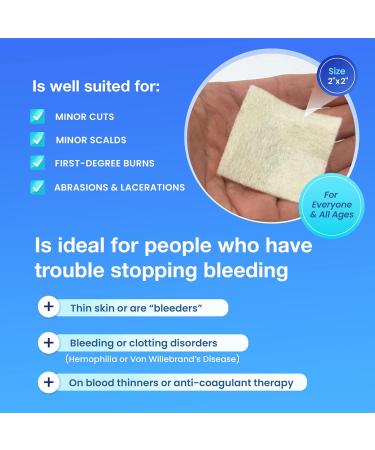 AllaQuix Large Stop Bleeding Pad - Professional Hemostatic Gauze for Effective Blood Clotting | International Shipping Available - Buy Online on GoSupps.com