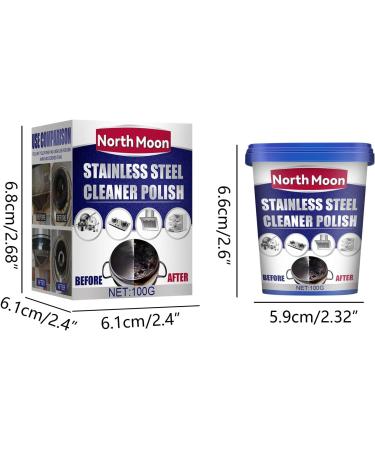 Chuichuagf Stainless Steel Cleaner Paste Stainless Steel Cleaner Paste Cookware Stain Remover and Cleaning Cream for Pots and Pans Non Toxic Formula 3.5 Ounces - Buy Online on GoSupps.com