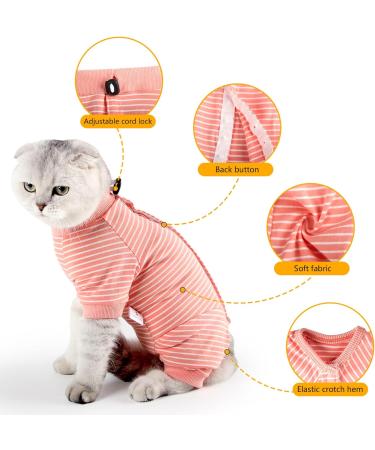 Shop Lianzimau Katzenbody for Post-Op Cats - Long-Sleeved Catwear Alternative (S) - Orange Streaked - Ideal Recovery Suit - Buy Online on GoSupps.com