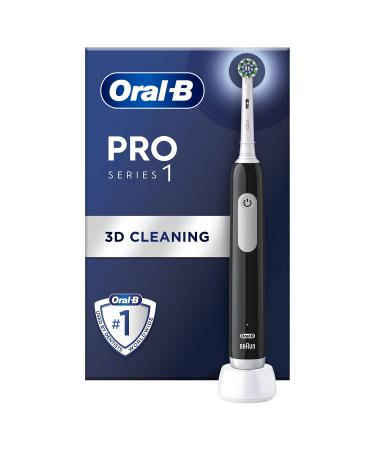 Oral-B Pro 1 Electric Toothbrushes For Adults With 3D Cleaning Christmas Gifts For Women / Him 1 Toothbrush Head Gum Pressure Control 2 Pin UK Plug Black Black 3 Piece Set - Buy Online on GoSupps.com