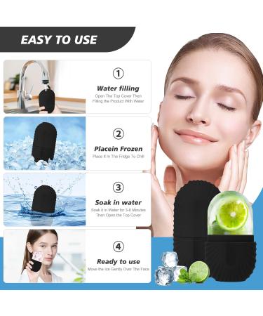 Ice Roller Ice Roller Facial Facial Ice Roller Facial Treatment Ice Compress Shrinks Pores Anti-Wrinkle Reduces Swelling Improves Skin Elasticity - Black - Buy Online on GoSupps.com