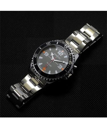 SHMIOU English Talking Watch for Blind Visually Impaired Elderly - Stainless Band Quartz Alarm, Black Dial Silver Frame - Buy Online on GoSupps.com
