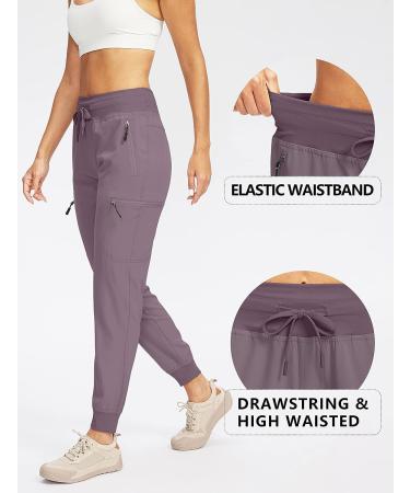 SANTINY Women's Lightweight Quick Dry Hiking Cargo Joggers - Purple Medium - Buy Online on GoSupps.com