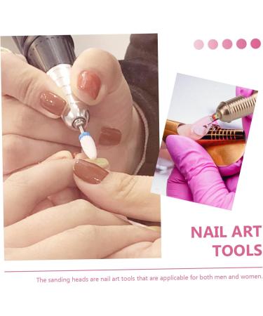 FOMIYES Nail Polisher Nail Beauty Tools Nail Art Manicure Accessories Nail Tech Accessories Manicure Drill Bit Manicure Nail Tool Ceramics Polishing Head Stainless Steel - Buy Online on GoSupps.com