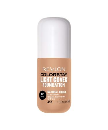 Revlon ColorStay Light Cover Liquid Foundation  Hydrating Longwear Weightless Makeup with SPF 35  Light-Medium Coverage for Blemish  Dark Spots & Uneven Skin Texture  430 Honey Beige  1 fl. oz.