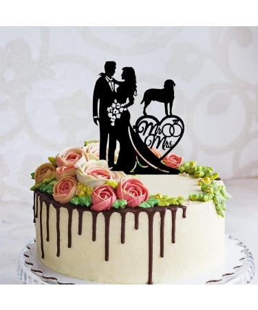 Couple Wedding Cake Topper Bride And Groom With Labrador Retriever Dog Cake Topper Custom Dog Pet Topper Personalized Wedding Topper Bride Cake Topper Gift for Wedding Anniversary - Buy Online on GoSupps.com