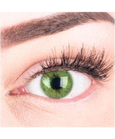 Very Covering Jasmine Green Contact Lenses - Silicone Comfort -6.00 Diopters DIA 14.00mm + Case | Glamlens - Buy Online on GoSupps.com