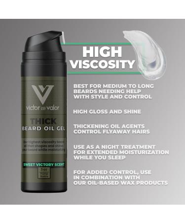 THICK Beard Oil Gel - High Viscosity formula for Styling & Control - Nourishing Father Nature Scent (3oz) - Perfect for All Beard Types - Buy Online on GoSupps.com