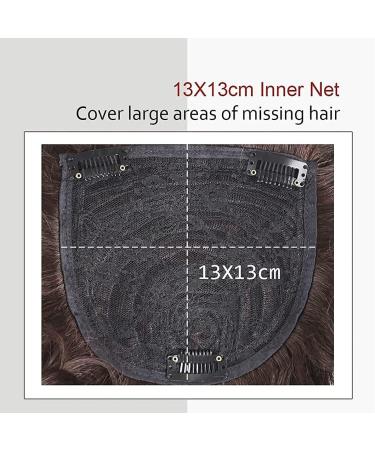 EREE HAIR 6Inch Short Curly Hair Topper Clip in Hair Topper Top Hairpieces Topper Human Hair Extensions Wiglet Topper Hair Piece for Women with Thinning Hair Light Brown Color - Buy Online on GoSupps.com