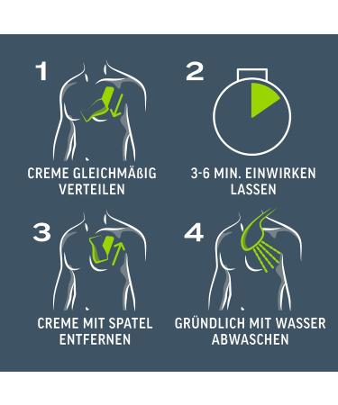 Veet Hair Removal Cream for upper body and legs hair removal cream for men hair removal in 510 minutes 4 x 200 ml tube and spatula - Buy Online on GoSupps.com