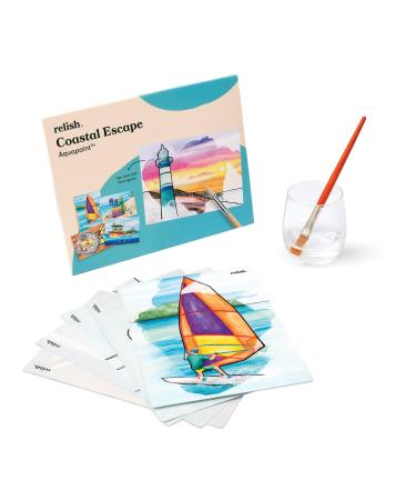 Relish - Dementia Aquapaint's activities - pack with 5 reusable watermissary toys coastal coming Alzheimer's products and gifts for older people/seniors