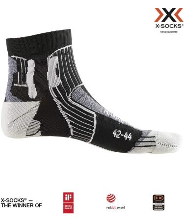 X-Socks Unisex Marathon Energy Socks 44 Black/Anthracite - Ultimate Comfort & Performance for Runners | International Shipping Available - Buy Online on GoSupps.com