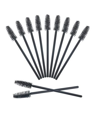 GCQQ 50PCS Mascara Wands Disposable Eyelash Eyebrow Spoolie Brush for Makeup Eyelash Extensions(Black) Black 50PCS