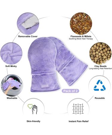 SuzziPad Microwavable Arthritis Gloves with Eyes Mask - Heated Gloves for Arthritis Hands, Stiff Joints, Carpal Tunnel, Trigger Finger - Moist Heat Hand Warmer Gloves Mittens - Washable Cover - 1 Pair - Buy Online on GoSupps.com