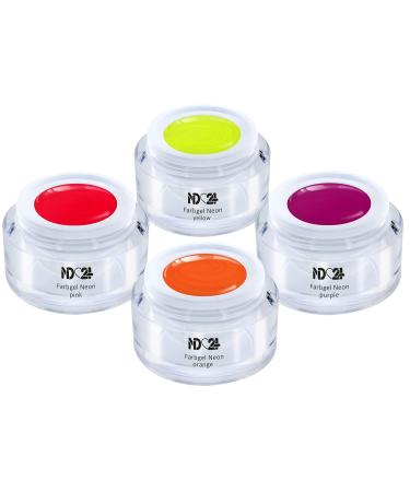 Neon Collection Set - Gel Nail Polish Color Gel Made in Germany (4 x 5ml) - International Shipping Available - Buy Online on GoSupps.com