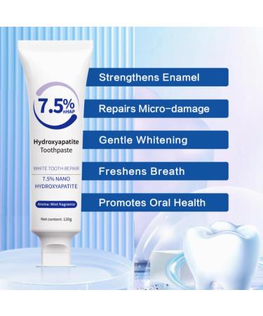 Hydroxyapatite Toothpastes for Enamel Protection and Tooth Strengthening Gentle Mint Fresh Breath Daily Use for Oral Health(2pc) - Buy Online on GoSupps.com