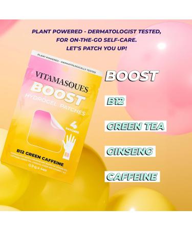Vitamasques Energy Patches - Boostme Wellness Hydrogel B12 Vitamin Patches for Focus - 3-Pack Cruelty-Free & Gluten-Free - Buy Online on GoSupps.com