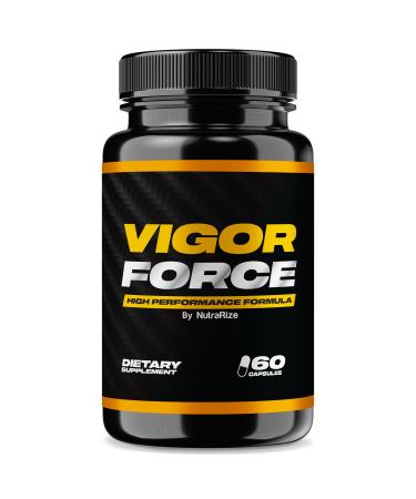 NutraRize Vigor Force for Men High Performance Male Capsules All Natural Dietary Supplement for Overall Health and Wellness Official Pills 50 Review (60 Capsules)