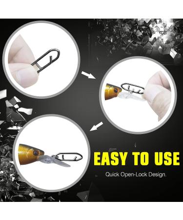 Lure Quick Change Black Nickel Fishing Snap Swivels - High Strength Stainless Steel Connector Snaps Tackle for Saltwater Fishing - Size S (44lb) - 50 pcs - Buy Online on GoSupps.com