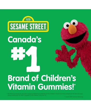 Sesame Street Brilliant Omega-3 Kids Gummy with DHA by Webber Naturals 120 Gummies For Children Age 3 and Up - Buy Online on GoSupps.com