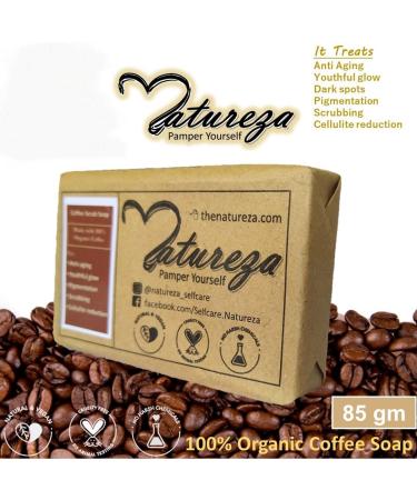 Handmade Organic Coffee scrub soap Anti Acne Anti aging 90g - Buy Online on GoSupps.com