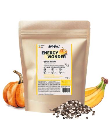 BugBell 7 kg High Energy Dry Dog Food, Grain Free Insect Protein, Banana, Pumpkin, Chia, Salmon Oil and L-Carnitine Supports an Active Dog Life, Statement