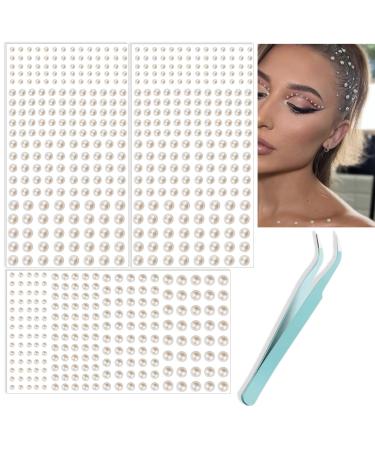 660Pcs Face Gems Hair Gems Self-Adhesive Face Jewels Eye Jewels Rhinestones 3/4/5/6mm Face Gems Stick on Body Rhinestones Gems Pearls for Face Eyes Makeup Festival Diamonds Party Nail Art Decorations 3 Sheets(Pear)